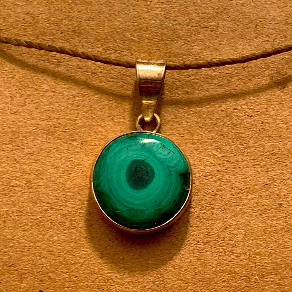 Handmade sterling silver on natural stone
